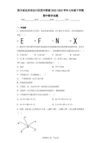 四川省达州市达川区四中联盟2022-2023学年七年级下学期期中数学试题