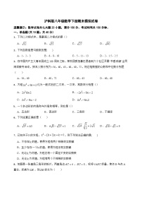 2022-2023学年沪科版八年级数学下册期末模拟试卷（含答案）