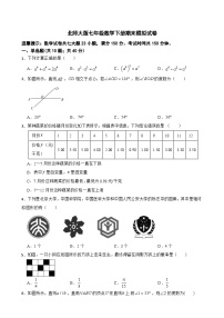 2022--2023学年北师大版七年级数学下册期末模拟试卷（含答案）