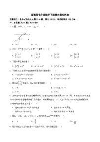 2022-2023学年浙教版七年级数学下册期末模拟试卷（含答案）