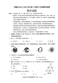 广东省河源市2022-2023学年八年级下学期期末数学试题