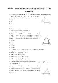 2022-2023学年河南省商丘市睢县北区四校联考七年级（下）期中数学试卷(含解析）