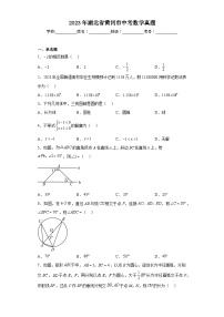 2023年湖北省黄冈市中考数学真题（含答案）