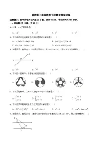 2022--2023学年湘教版七年级数学下册期末模拟试卷(含答案)