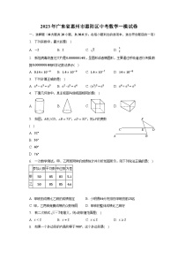 2023年广东省惠州市惠阳区中考数学一模试卷(含解析)