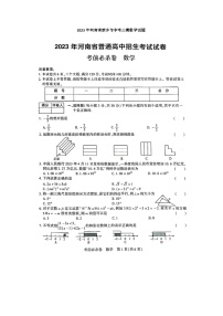 2023年河南省新乡市中考三模数学试题