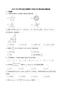 2022-2023学年北师大版数学八年级下册+期末综合试题训练