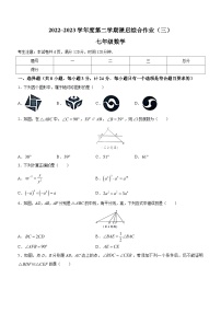 陕西省西安市碑林区西安市第二十六中学2022-2023学年七年级下学期5月月考数学试题