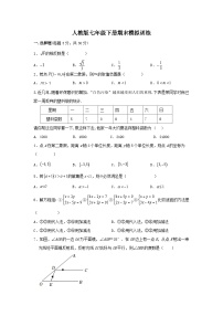 2022—2023学年人教版数学七年级下册期末模拟训练