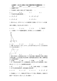 2022—2023学年人教版数学八年级下册期末考试模拟试卷（一）