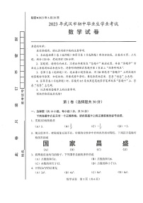 2023年湖北省武汉市中考数学真题