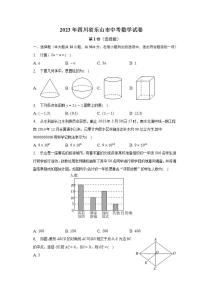 2023年四川省乐山市中考数学试卷（含解析）