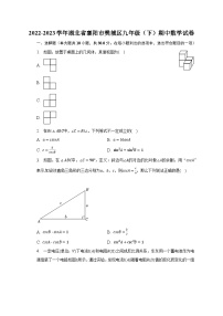 2022-2023学年湖北省襄阳市樊城区九年级（下）期中数学试卷（含解析）