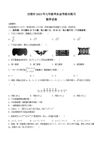 2023年甘肃省白银市景泰县第四中学中考三模数学试题（含答案）