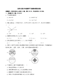 2022—2023学年北师大版七年级数学下册期末模拟试卷（含答案）