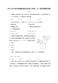 2022-2023学年河南省信阳市息县八年级（下）适应性数学试卷（一）（含解析）