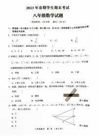 重庆市秀山土家族苗族自治县2022-2023学年八年级下学期期末考数学试题