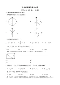 八年级下数学期末试卷及答案
