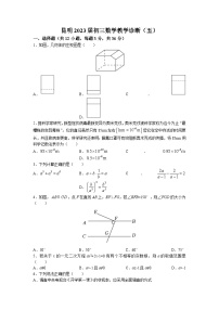 2023年云南省昆明中考二模数学试题