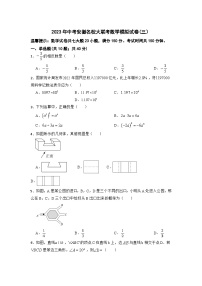 2023年中考安徽名校大联考数学模拟试卷(三)(含解析)