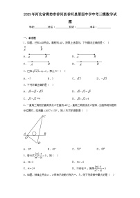 2023年河北省廊坊市香河县香河县第四中学中考三模数学试题（含解析）