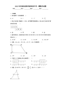 2023年河南省洛阳市新安县中考一模数学试题（含解析）