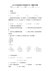 2023年河南省商丘市柘城县中考二模数学试题（含解析）