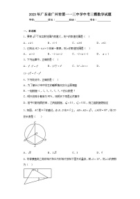 2023年广东省广州市第一一三中学中考三模数学试题（含解析）