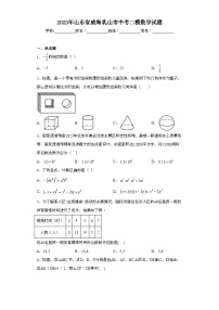 2023年山东省威海乳山市中考二模数学试题(含解析)