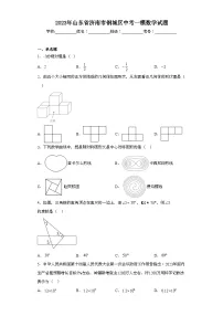 2023年山东省济南市钢城区中考一模数学试题(含解析)