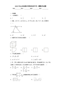 2023年山东省滨州市阳信县中考二模数学试题（含解析）