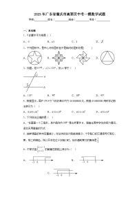 2023年广东省肇庆市高要区中考一模数学试题（含解析）