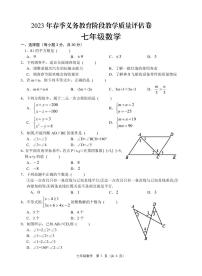 四川省广安市邻水县2022-2023学年七年级下学期期末考试数学试题