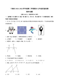 福建省宁德市2021-2022学年七年级下学期期末质量检测数学试卷(含解析)