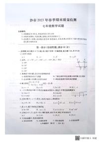 湖北省荆州市沙市2022-2023学年七年级下学期期末质量检测数学试题