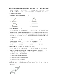 浙江省杭州市滨江区2022-2023学年八年级下学期期末数学试卷