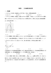 中考数学专题练——专题8  二次函数及其应用(试题精选，含答案)