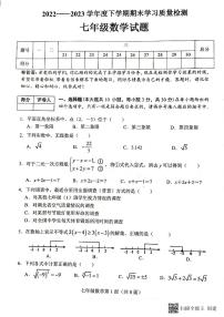 湖北省襄阳市枣阳市2022-2023学年七年级下学期期末考试数学试题