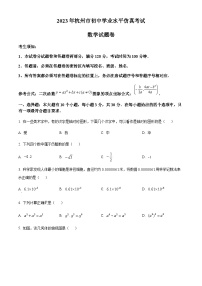 2023年浙江省杭州市萧山区中考二模数学试题