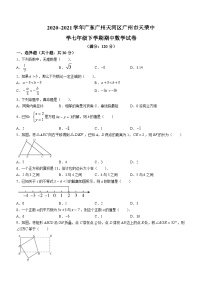 广东省广州市天河区天荣中学2020—2021学年七年级下学期期中数学试题(无答案)