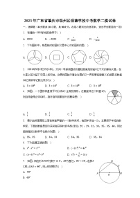 2023年广东省肇庆市端州区颂德学校中考数学二模试卷（含解析）