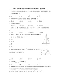 2023年山东省济宁市微山县中考数学二模试卷（含解析）