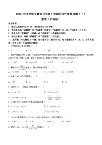 安徽省天长市铜城第二中学2022_2023学年七年级下学期5月月考数学试题(无答案)