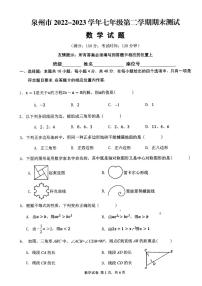 福建省泉州市2022-2023学年七年级下学期期末测试数学试题