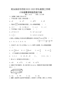 安徽省宣城市皖东南初中四校2022-2023学年八年级下学期期中阶段性练习数学试卷(含答案)