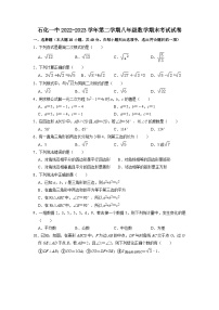 安徽省+安庆市石化第一中学2022-2023学年八年级下学期期末考试数学试卷（含答案）