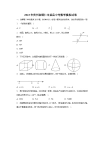 2023年贵州省铜仁市某县中考数学模拟试卷（含解析）