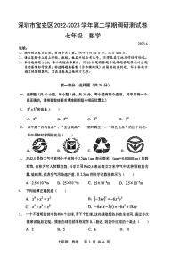 广东省深圳市宝安区2022-2023学年七年级下学期期末考试数学试卷