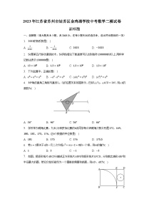 2023年江苏省苏州市姑苏区金鸡湖学校中考数学二模试卷（含解析）