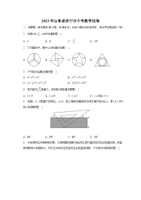 2023年山东省济宁市中考数学试卷（含解析）